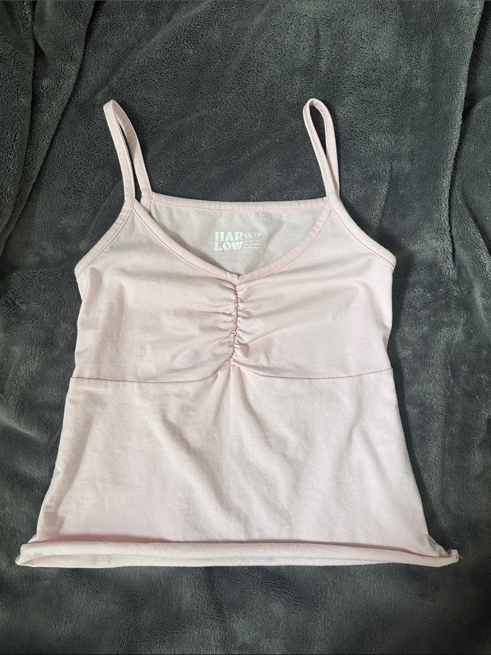 Light Pink Ruched Cami Tank